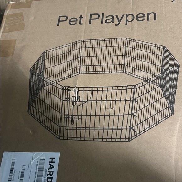 Pet Playpen - Black - Picture 1 of 3